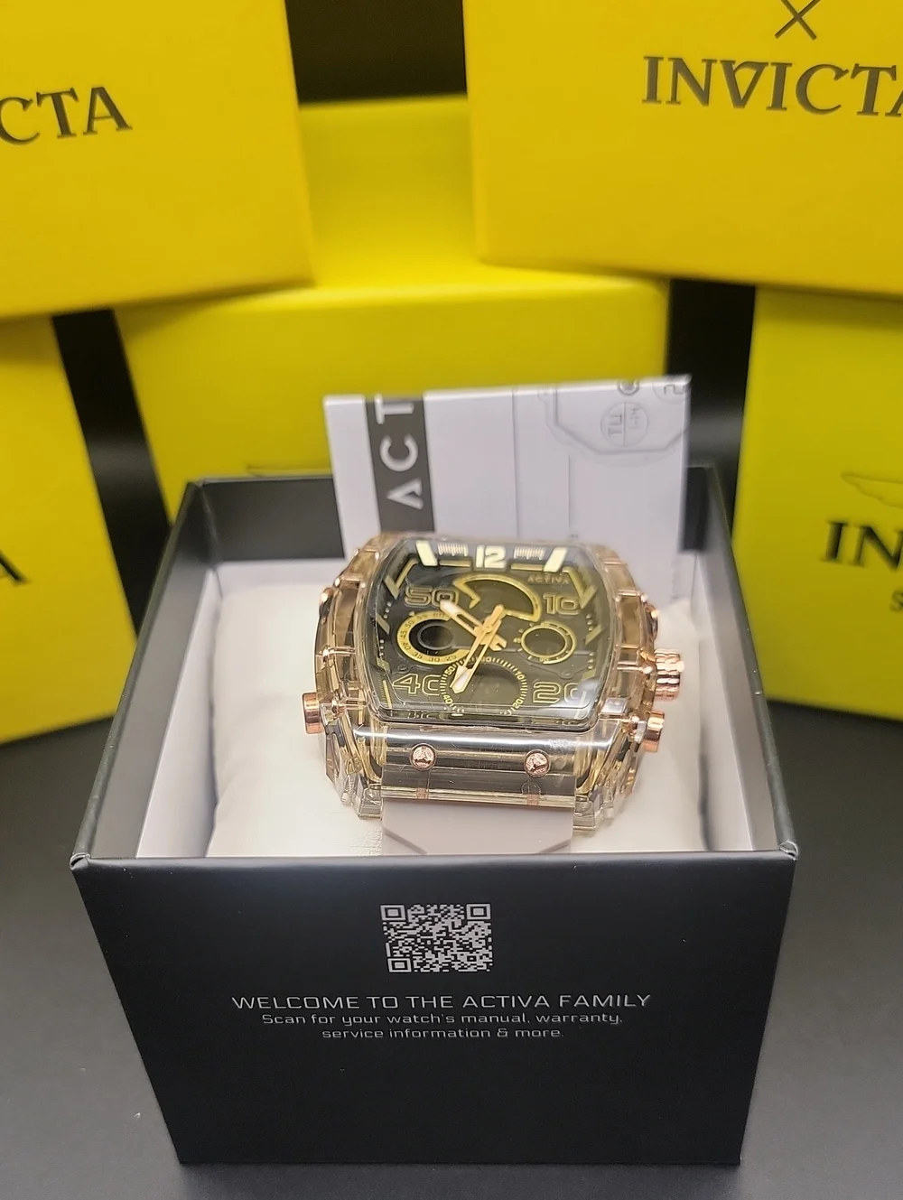Activa Vion X Invicta Digital Essentials Men's Watch - 45mm. Apricot ACW8109-00